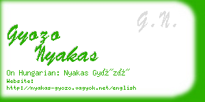 gyozo nyakas business card
